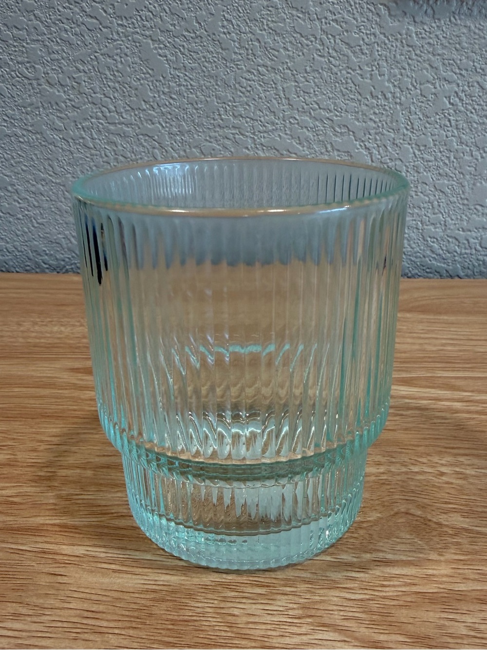 Jonathan Adler Biba Ribbed Glass Tumbler in Aquamarine